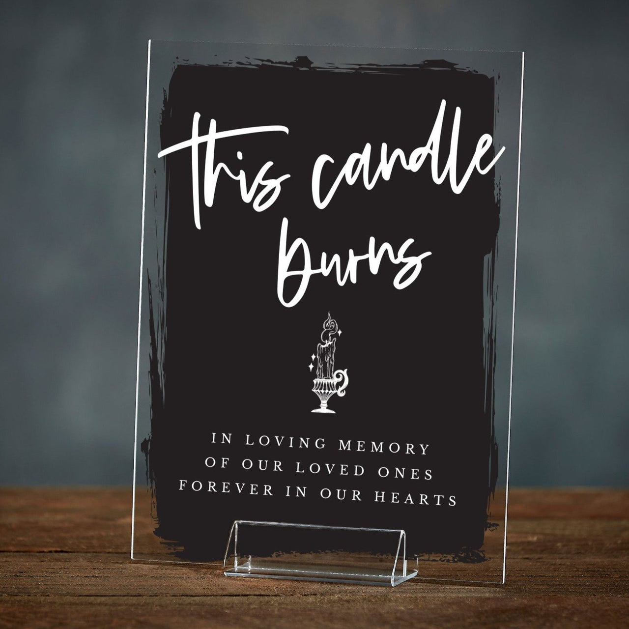 This Candle Burns Halloween Acrylic Wedding Sign - Rich Design Co
