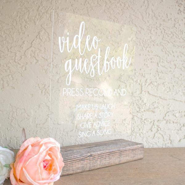 Video Guest Book Wedding Sign - Rich Design Co