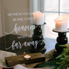 "We Know you Would be Here Today, If Heaven Wasn't so Far Away" Wedding Remembrance Sign - Rich Design Co