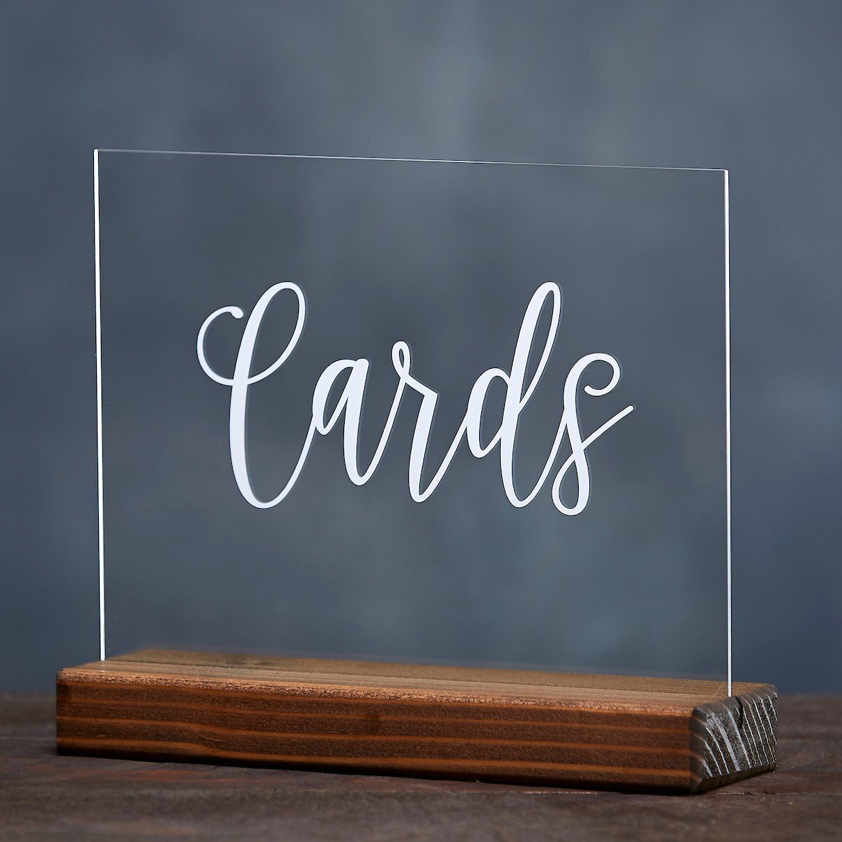 Wedding Cards Box Acrylic Sign - Rich Design Co