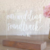 Wedding Soundtrack CD Favor Acrylic Sign - Rich Design Co