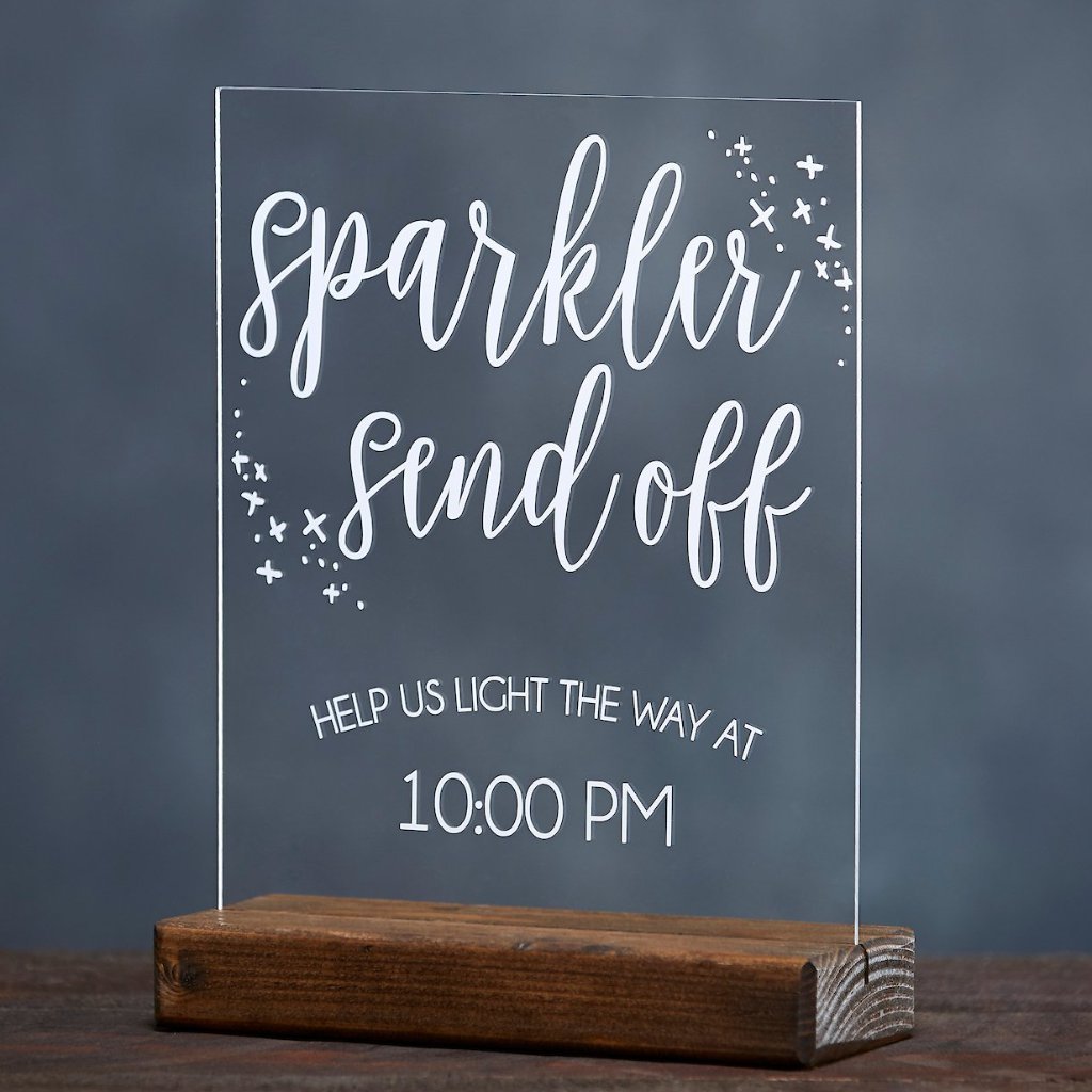Wedding Sparkler Acrylic Sign - Rich Design Co