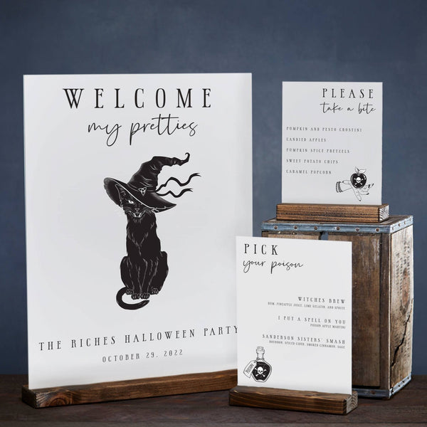 Witchy Halloween Party Sign Bundle - Rich Design Co
